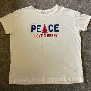 Old navy peace, love and merry t shirt